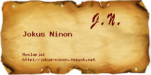 Jokus Ninon névjegykártya